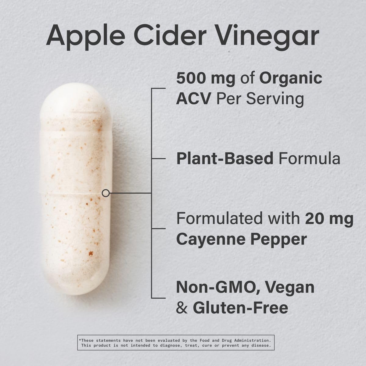Vinagre de sidra de manzana 520MG 120 cápsulas vegetales - Sports Research