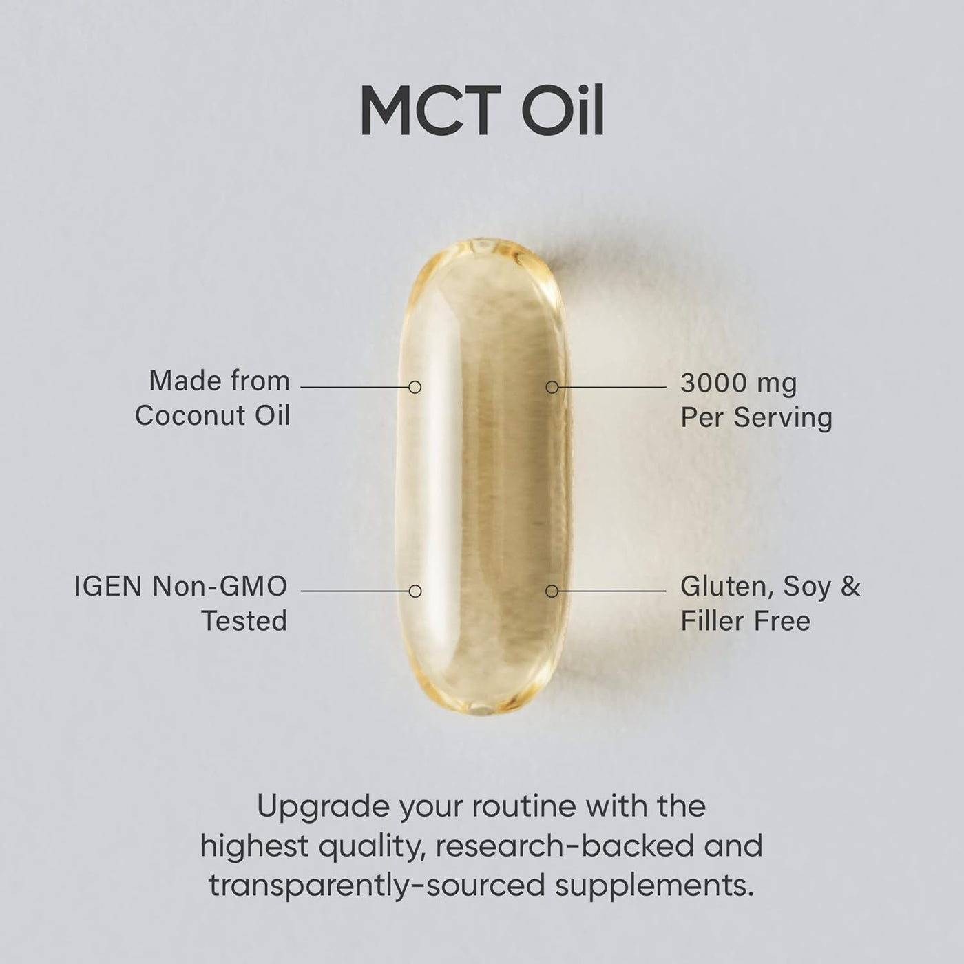 Aceite MCT 1000MG 120 cápsulas blandas - SR®