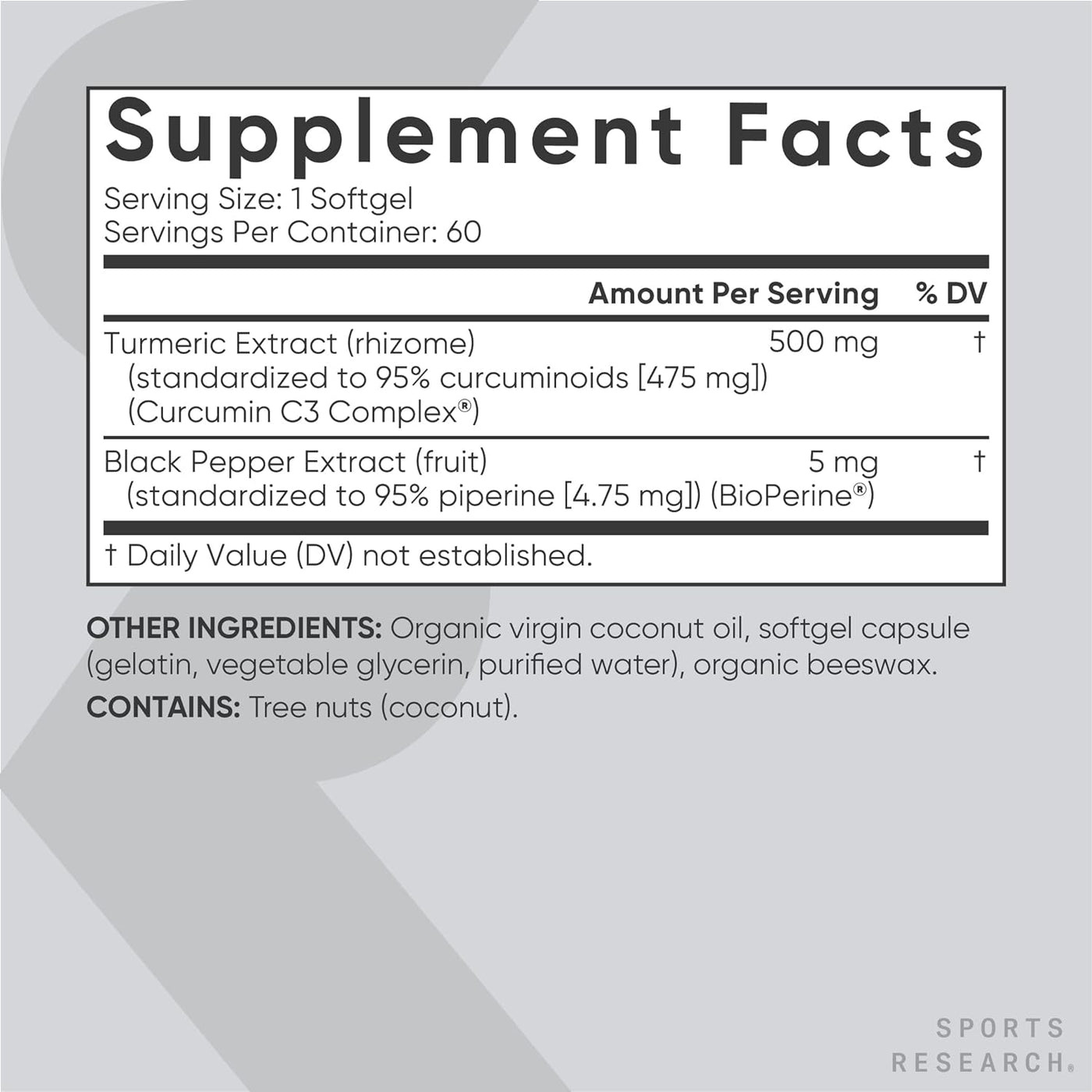 Curcumina De Cúrcuma Complejo (500 mg)