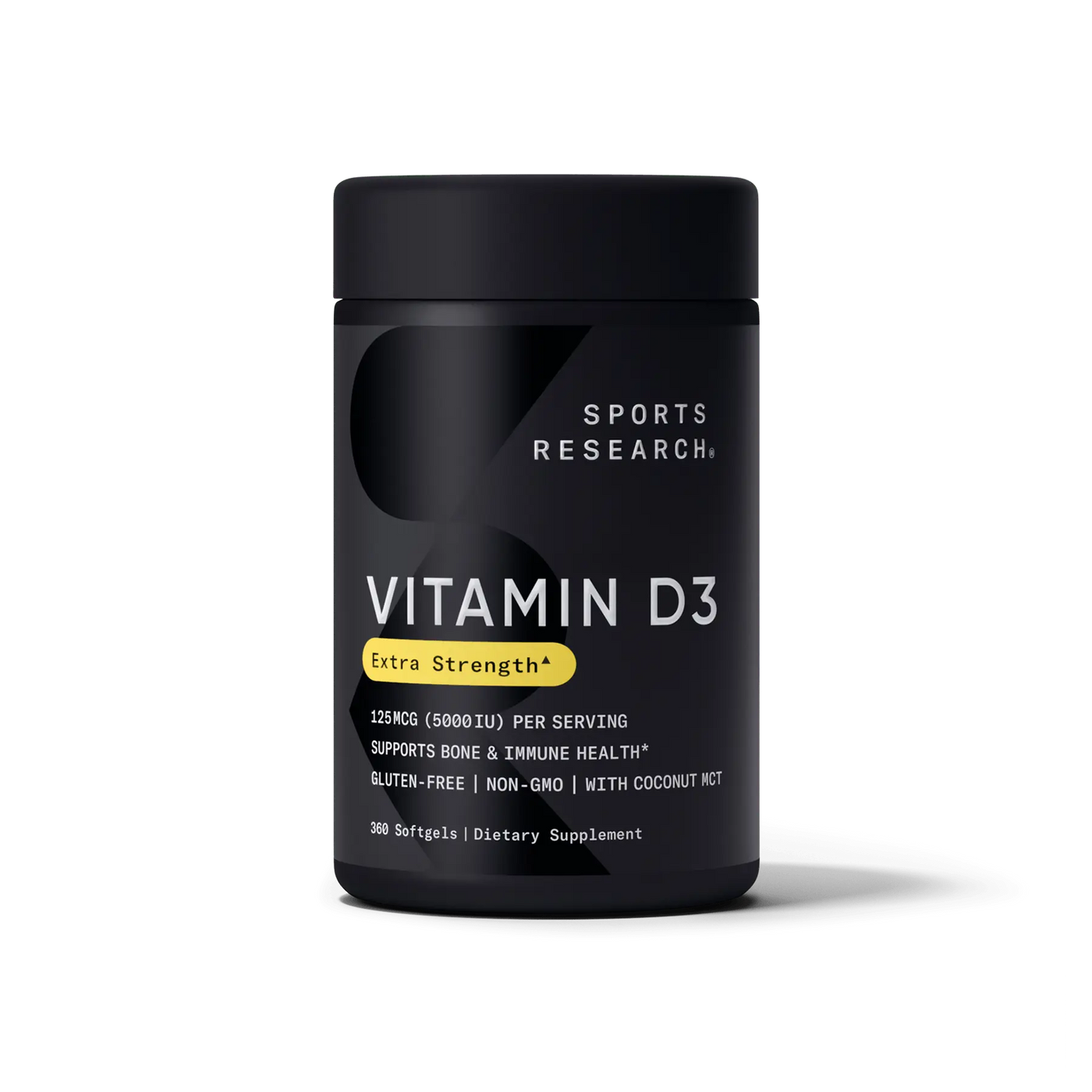 Vitamina D3 con Aceite de Coco - Cápsulas Blandas - Sports Research